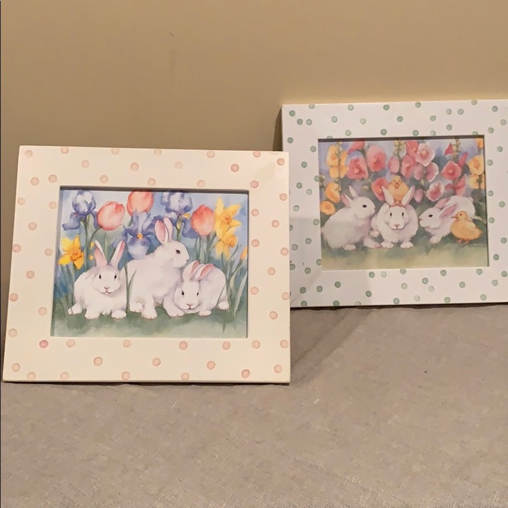 Set of 2 Framed Bunny Prints